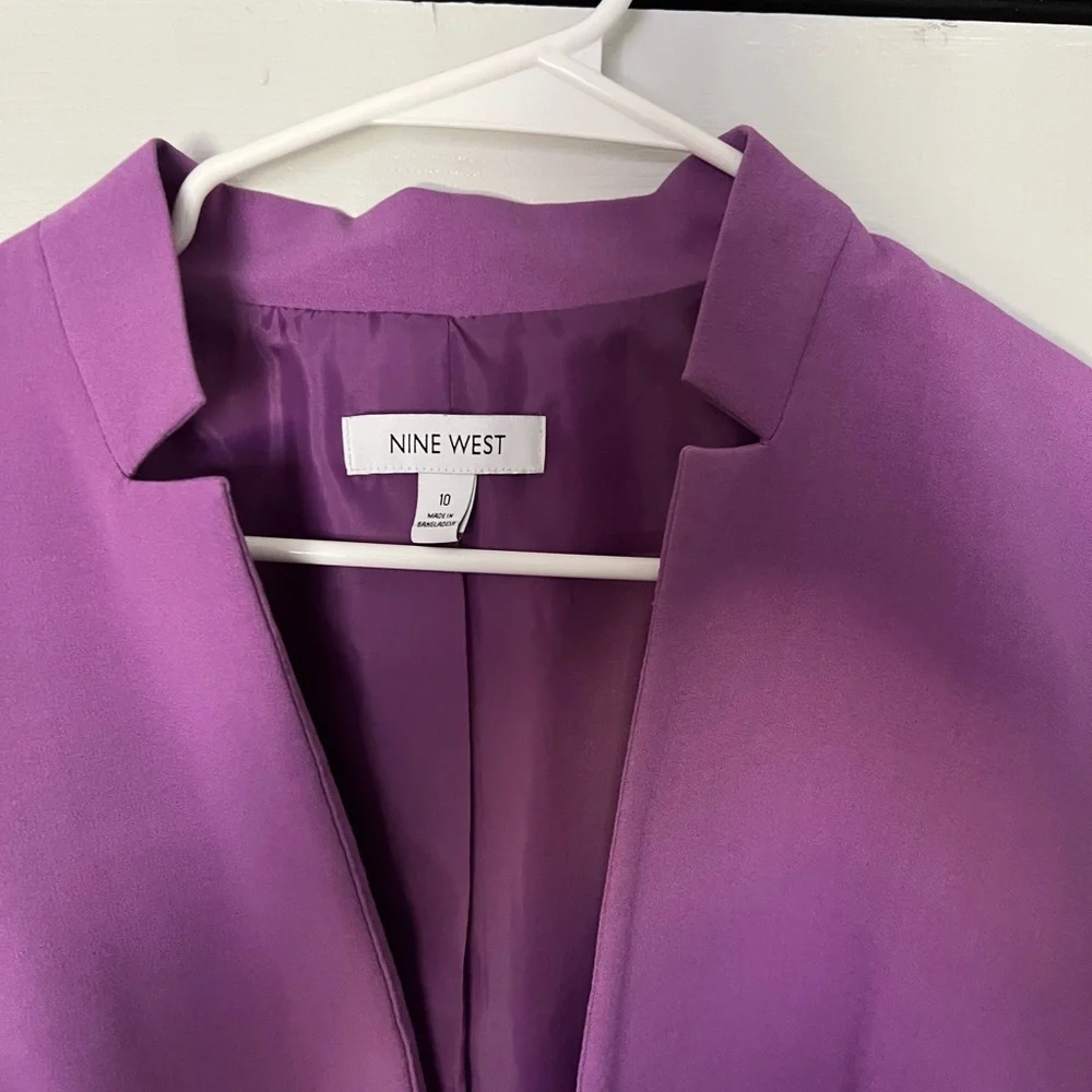 Nine West Purple Blazer size 10 - Picture 3 of 6